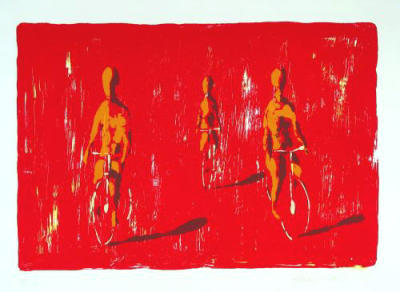 Radfahrer frontal art print by Huan Mou