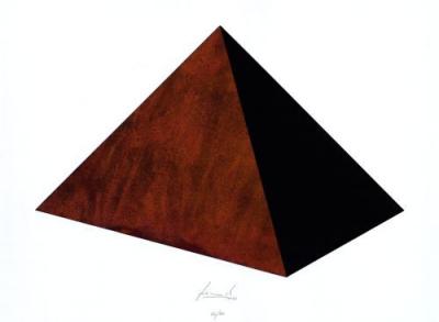 Pyramide Rost & Schwarz art print by J�rgen Freund