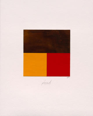 Rost & Gelb, Rot art print by J�rgen Freund