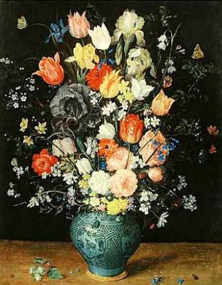 Blumen in blauer Vase art print by Jan Bruegel The Younger
