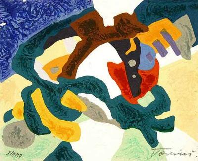 Alte Landbr�cke (2000) art print by Jan Tormi