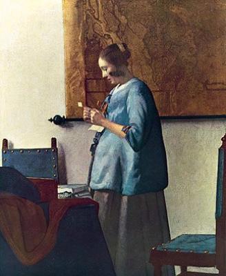 Woman in Blue, 1662 art print by Jan Vermeer