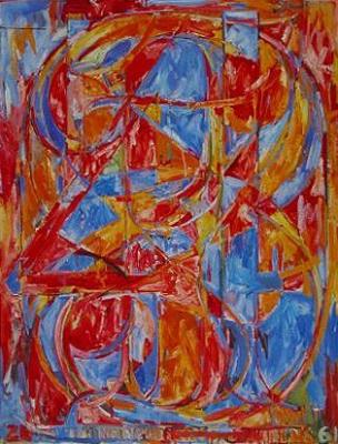 O through 9 art print by Jasper Johns
