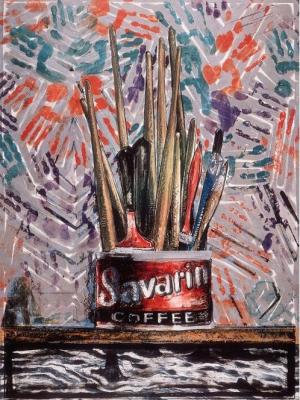 Savarin Monotype art print by Jasper Johns