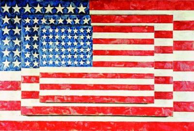 Three Flags (1958) art print by Jasper Johns