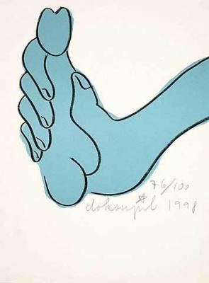 Hand art print by Jiri Georg Dokoupil