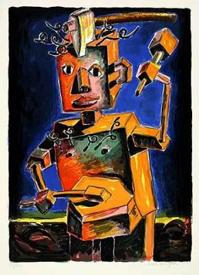 Portrait of a young Musician Walter Dahn art print by Jiri Georg Dokoupil