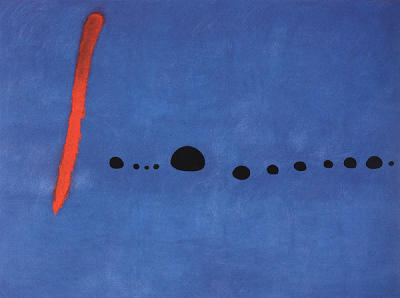 Blue II art print by Joan Miro