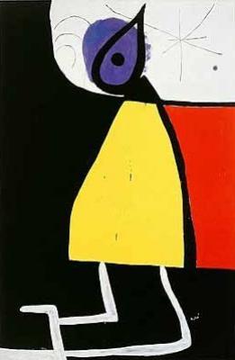 Dona en la nit, 1973 art print by Joan Miro