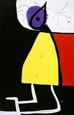 Dona en la nit, 1973 art print by Joan Miro