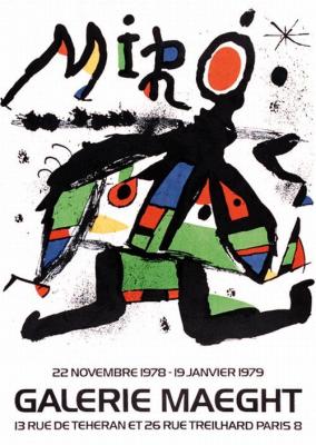Figur, Lithographie originale, 1979 art print by Joan Miro