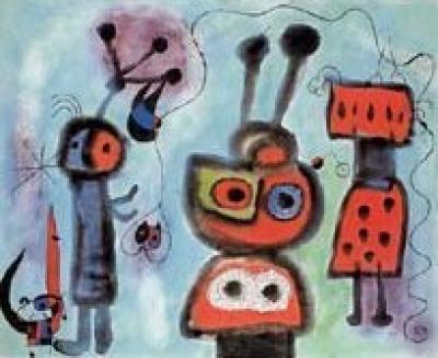 L'oiseau au regard calme les ailes en fl... art print by Joan Miro