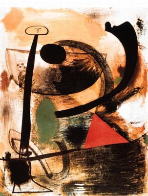 Les deux danseuses art print by Joan Miro