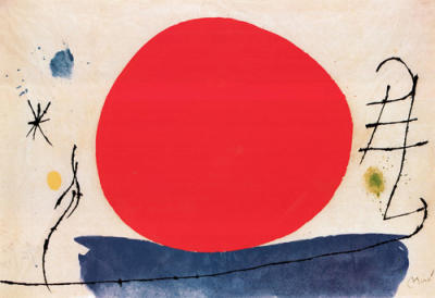 Ohne Titel (Rote Sonne), 1967 art print by Joan Miro