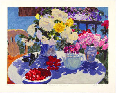 Tables in Summer II (2000) art print by Julian Askins