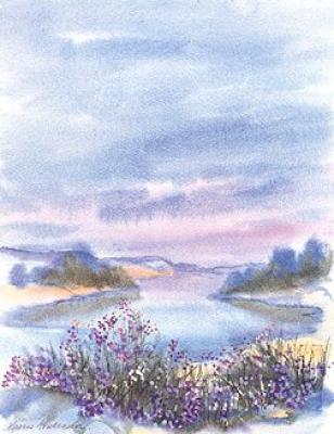Landschaft Nr. 10 art print by Karin Andersen