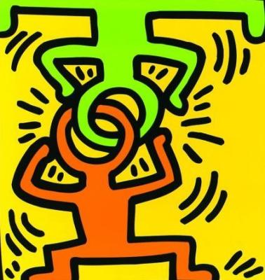 Drawing for Headstand (1988) art print by Keith Haring