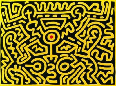 Growing IV (1988) art print by Keith Haring