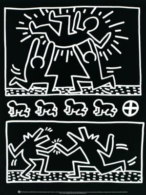 Tony Shafrazi Gallery art print by Keith Haring