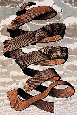 Huelle art print by M.C. Escher