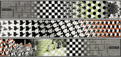 Metamorphose (Vierteilig) art print by M.C. Escher