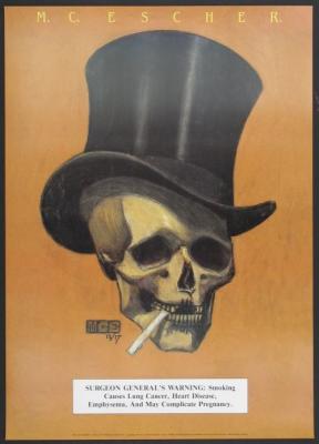 Totenkopf art print by M.C. Escher