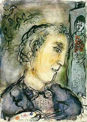 Autoportrait art print by Marc Chagall