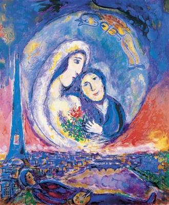 Der Traum, steinsigniert art print by Marc Chagall