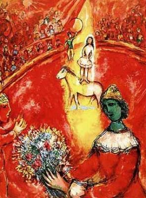 Der Zirkus, Pr�egesig. art print by Marc Chagall