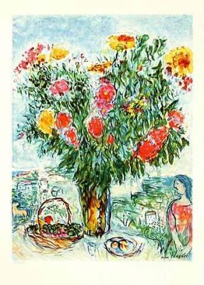 Der grosse Blumenstrauss, steinsig. art print by Marc Chagall