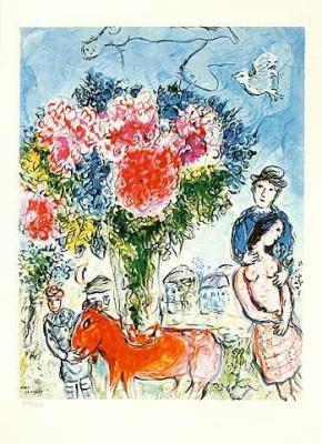Personnages Fantastiques, steinsigniert art print by Marc Chagall