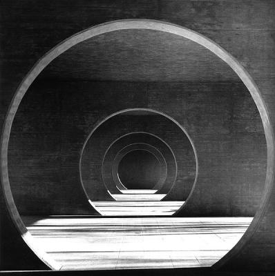 Wohnsiedlung in Novazzano (hand-signed) art print by Mario Botta