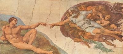 Erschaffung des Adam art print by Michelangelo
