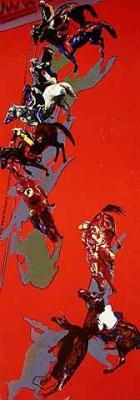 Pferde in Rot (2002) art print by Norbert Tadeusz