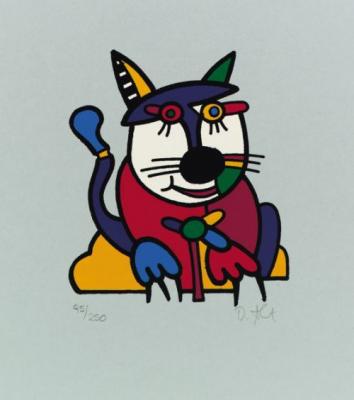 Zootiere Katze (1995) art print by Otmar Alt