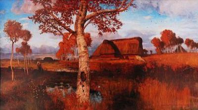 Herbst im Moor art print by Otto Modersohn