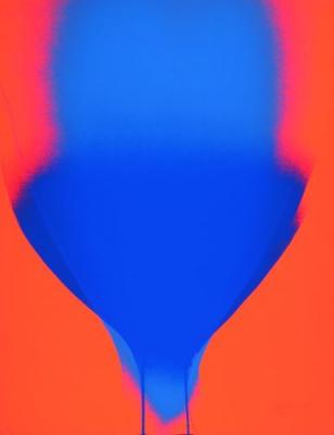 Ohne Titel III (Blau,Hellrot) art print by Otto Piene