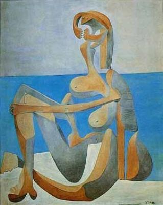 Baigneuse assise au bord de la mer, 1930 art print by Pablo Picasso