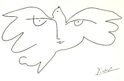 Etude pour Yuri Gagarin, 1961 art print by Pablo Picasso
