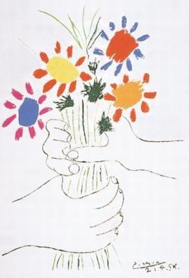 Haende mit Bouquet art print by Pablo Picasso