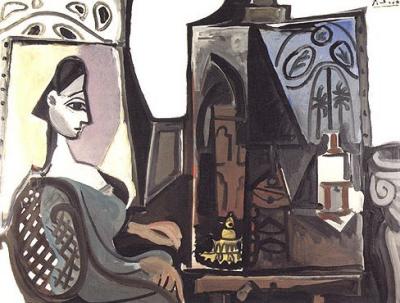 Jacqueline dans L'Atelier (1956) art print by Pablo Picasso