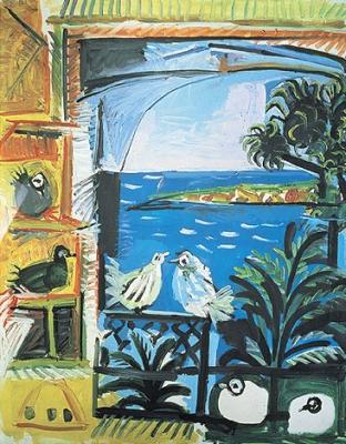 Les Pigeons Cannes (1957) art print by Pablo Picasso