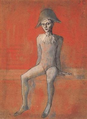 Sitzender Harlekin (1905) art print by Pablo Picasso