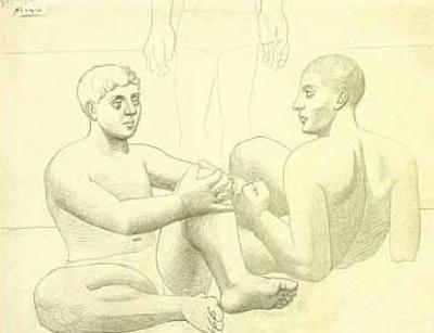 Zwei Badende, 1921 art print by Pablo Picasso