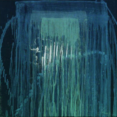 Wasserfall Blau art print by Pat Steir