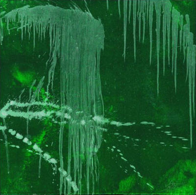 Wasserfall Gr�n art print by Pat Steir