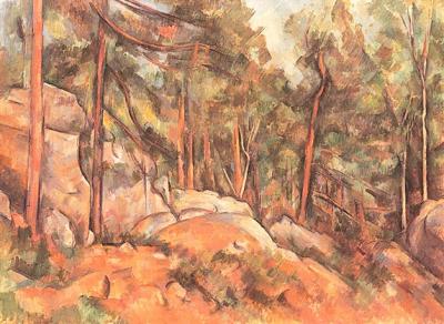 Rocks in the Park of Chateau Noir art print by Paul Cezanne