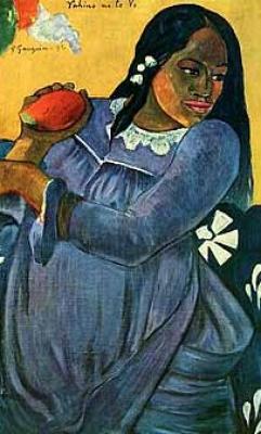 Frau mit Mango