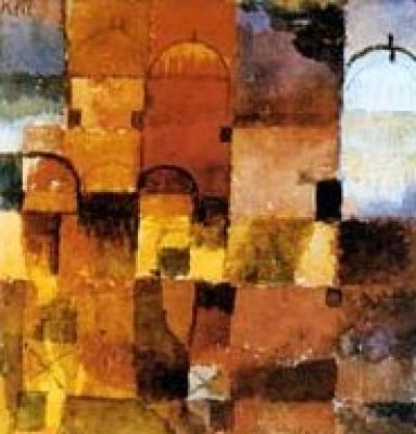 Rote und weisse Kuppeln art print by Paul Klee