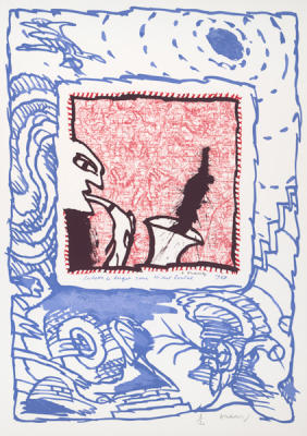 Pochette de disque art print by Pierre Alechinsky